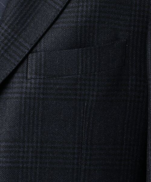 セール】 【最高品質 / DORMEUIL】グレンチェック ネイビー チェスター