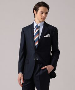 【DORMEUIL】EXEL BLUE ネイビー スーツ/ ストライプ