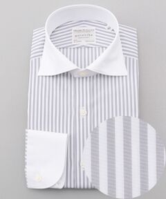 gotairiku / ゴタイリク シャツ・ブラウス | 【定番】PREMIUMPLEATS＿グレーストライプ＿クレリック シャツ