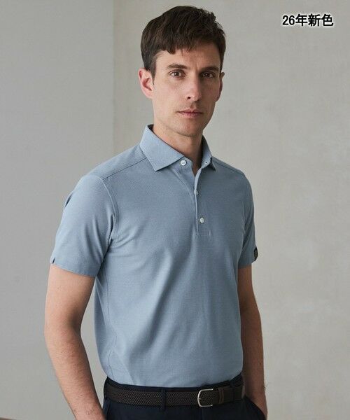 gotairiku / ゴタイリク ポロシャツ | 3年連続売上NO1【仕事で着られる】キレイめ 鹿の子 BIZ ポロシャツ（ターコイズブルー系）