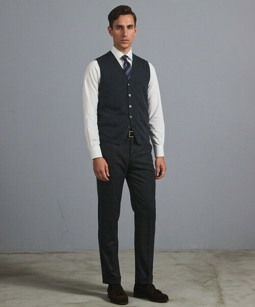 gotairiku / ゴタイリク ニット・セーター | 体温調整に【洗える/チクチクしにくい/ピリングしにくい】イタリア糸 ハイゲージ ベスト_WOOL100% | 詳細2