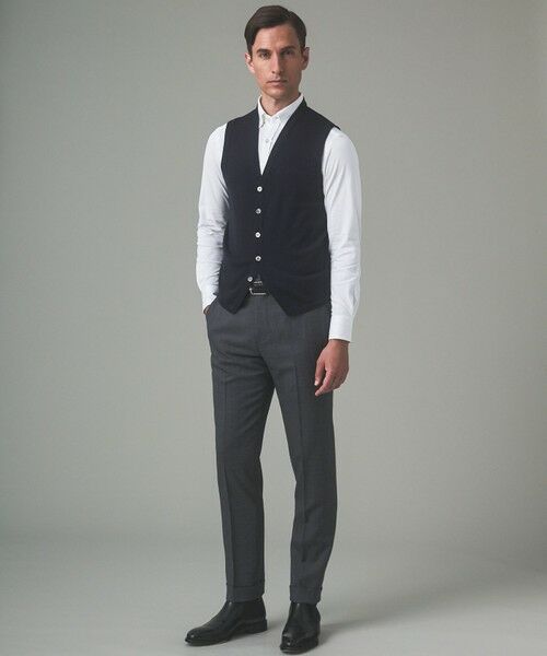 gotairiku / ゴタイリク ニット・セーター | 体温調整に【洗える/チクチクしにくい/ピリングしにくい】イタリア糸 ハイゲージ ベスト_WOOL100% | 詳細6