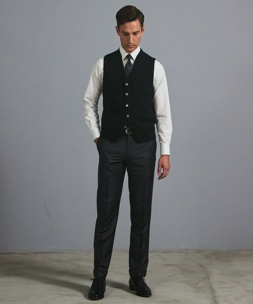 gotairiku / ゴタイリク ニット・セーター | 体温調整に【洗える/チクチクしにくい/ピリングしにくい】イタリア糸 ハイゲージ ベスト_WOOL100% | 詳細11