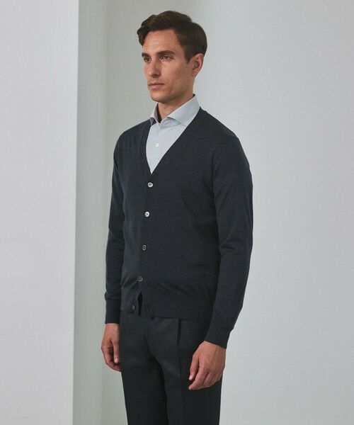 gotairiku / ゴタイリク ニット・セーター | 体温調整に【洗える/チクチクしにくい/ピリングしにくい】イタリア糸 ハイゲージ カーディガン_WOOL100% | 詳細8