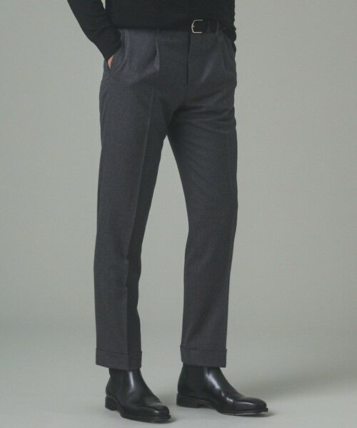 gotairiku / ゴタイリク その他パンツ | 【保温性/ストレッチ/シワになりにくい】サキソニーストレッチパンツ（１タック） | 詳細14