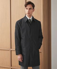 gotairiku / ゴタイリク ステンカラーコート | ダウンライナー装着可【半裏仕様でより軽量】メランジシャンブレー ステンカラースプリングコート