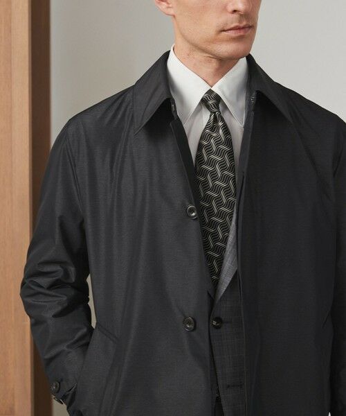 gotairiku / ゴタイリク ステンカラーコート | ダウンライナー装着可【半裏仕様でより軽量】メランジシャンブレー ステンカラースプリングコート | 詳細9