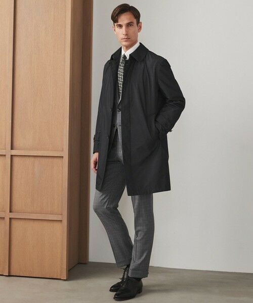 gotairiku / ゴタイリク ステンカラーコート | ダウンライナー装着可【半裏仕様でより軽量】メランジシャンブレー ステンカラースプリングコート | 詳細2