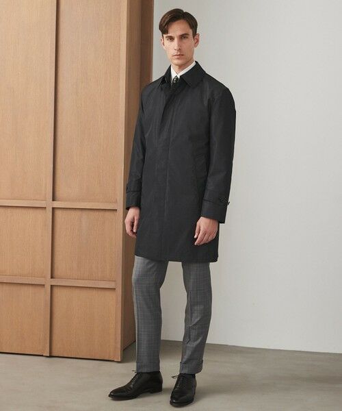 gotairiku / ゴタイリク ステンカラーコート | ダウンライナー装着可【半裏仕様でより軽量】メランジシャンブレー ステンカラースプリングコート | 詳細4