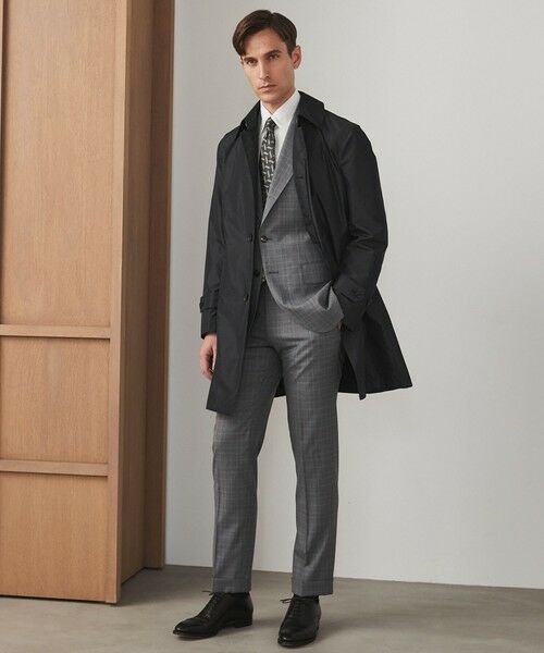 gotairiku / ゴタイリク ステンカラーコート | ダウンライナー装着可【半裏仕様でより軽量】メランジシャンブレー ステンカラースプリングコート | 詳細5