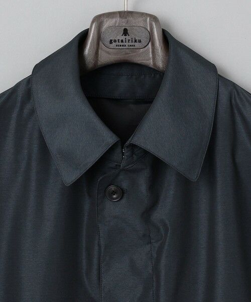gotairiku / ゴタイリク ステンカラーコート | ダウンライナー装着可【半裏仕様でより軽量】メランジシャンブレー ステンカラースプリングコート | 詳細13