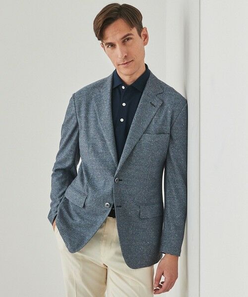 gotairiku / ゴタイリク テーラードジャケット | 2年連続売上NO1【吸水速乾/ウォッシャブル/ストレッチ】ノルマンディーリネン カーディガンジャケット(25年モデル)(サックスブルー)