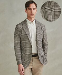 gotairiku / ゴタイリク テーラードジャケット | 新柄【吸水速乾/ウォッシャブル】ノルマンディーリネン カーディガンジャケット＿グレンチェック柄