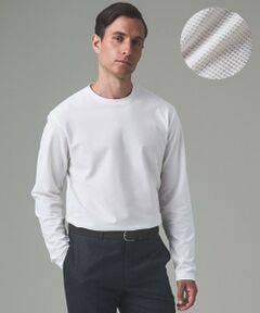 gotairiku / ゴタイリク カットソー | ジャケットのインナーに最適【WEB&一部店舗限定】キレイ目 鹿の子 ビズ長袖Tシャツ