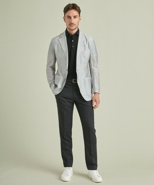 gotairiku / ゴタイリク その他パンツ | ロングセラー【洗える/折り目加工/シワになりにくい/ウエストアジャスター】ウォッシャブル サマーウール100%パンツ_定番色(ノータック)25年モデル | 詳細24