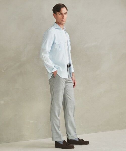 gotairiku / ゴタイリク その他パンツ | ロングセラー【洗える/折り目加工/シワになりにくい/ウエストアジャスター】ウォッシャブル サマーウール100%パンツ_限定色(ノータック)25年モデル | 詳細25