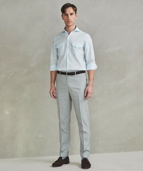 gotairiku / ゴタイリク その他パンツ | ロングセラー【洗える/折り目加工/シワになりにくい/ウエストアジャスター】ウォッシャブル サマーウール100%パンツ_限定色(ノータック)25年モデル | 詳細22