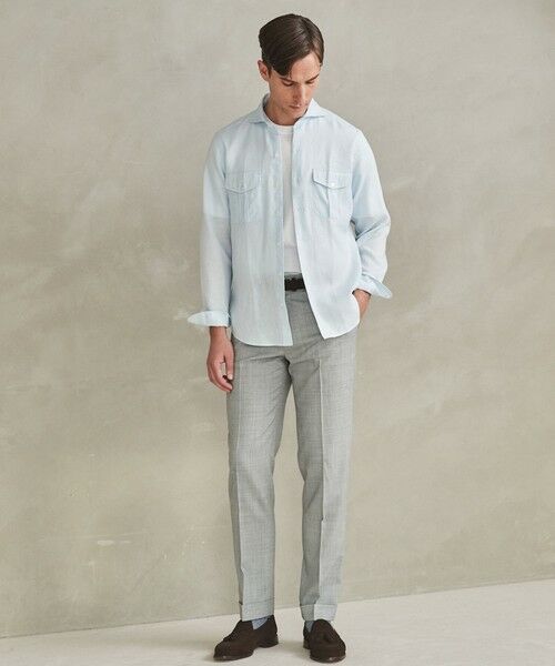 gotairiku / ゴタイリク その他パンツ | ロングセラー【洗える/折り目加工/シワになりにくい/ウエストアジャスター】ウォッシャブル サマーウール100%パンツ_限定色(ノータック)25年モデル | 詳細24