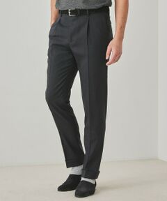 gotairiku / ゴタイリク その他パンツ | ロングセラー【洗える/折り目加工/シワになりにくい/ウエストアジャスター】ウォッシャブル サマーウール100％パンツ_定番色(1タック)25年モデル