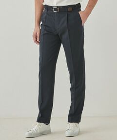 gotairiku / ゴタイリク その他パンツ | ロングセラー【洗える/折り目加工/シワになりにくい/ウエストアジャスター】ウォッシャブル サマーウール100％パンツ_定番色(1タック)25年モデル