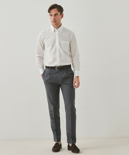 gotairiku / ゴタイリク その他パンツ | ロングセラー【洗える/折り目加工/シワになりにくい/ウエストアジャスター】ウォッシャブル サマーウール100％パンツ_定番色(1タック)25年モデル | 詳細5