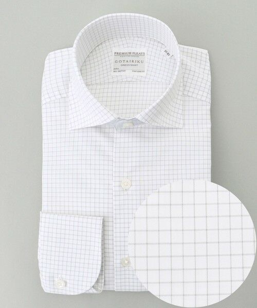 gotairiku/ゴタイリク 【形態安定】PREMIUMPLEATS_スモールワイドカラー 通年ドレスシャツ_チェック(25年春夏モデル) ライトグレーチェック 40/85(15Q3) gotairiku/ゴタイリク 【形態安定】PREMIUMPLEATS_スモールワイドカラー 通年ドレスシャツ_チェック(25年春夏モデル) ライトグレーチェック 40/85(15Q3)