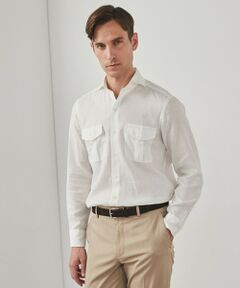 gotairiku / ゴタイリク シャツ・ブラウス | ノルマンディリネン使用【洗える】カッタウェイカラー ソフトリネンシャツ