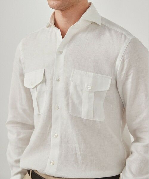 gotairiku / ゴタイリク シャツ・ブラウス | ノルマンディリネン使用【洗える】カッタウェイカラー ソフトリネンシャツ | 詳細2