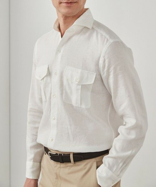 gotairiku / ゴタイリク シャツ・ブラウス | ノルマンディリネン使用【洗える】カッタウェイカラー ソフトリネンシャツ | 詳細7