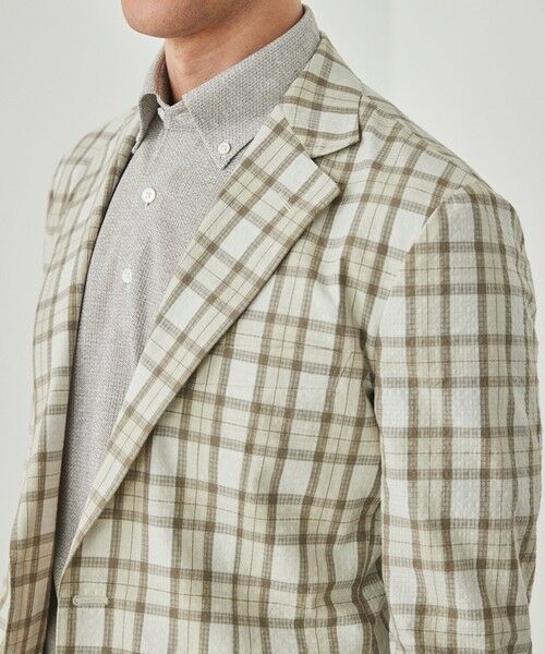 gotairiku / ゴタイリク その他アウター | 清涼サッカー素材【通気性/軽量】空羽サッカー マドラスチェック シャツジャケット | 詳細4