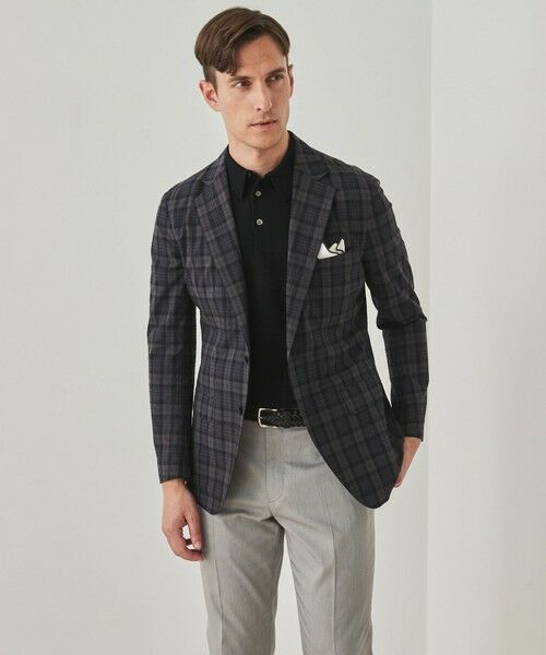 gotairiku / ゴタイリク その他アウター | 清涼サッカー素材【通気性/軽量】空羽サッカー マドラスチェック シャツジャケット | 詳細7