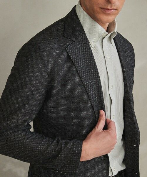 gotairiku / ゴタイリク テーラードジャケット | 新素材セットアップ【通気性抜群/洗える/シワになりにくい】カラミプリントストレッチセットアップ ジャケット | 詳細5