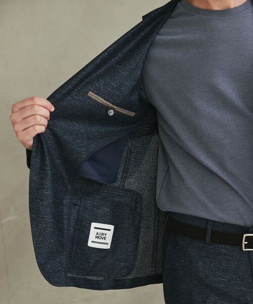 gotairiku / ゴタイリク テーラードジャケット | 新素材セットアップ【通気性抜群/洗える/シワになりにくい】カラミプリントストレッチセットアップ ジャケット | 詳細8