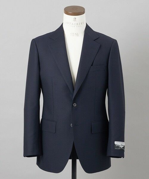 gotairiku / ゴタイリク セットアップ | 【御幸毛織】ドライスピナーツイルストレッチスーツ_ネイビー格子 | 詳細1