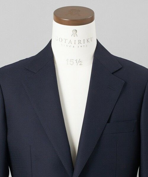 gotairiku / ゴタイリク セットアップ | 【御幸毛織】ドライスピナーツイルストレッチスーツ_ネイビー格子 | 詳細3