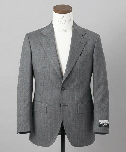gotairiku / ゴタイリク セットアップ | 【御幸毛織】ドライスピナーツイルストレッチスーツ_グレーストライプ | 詳細1