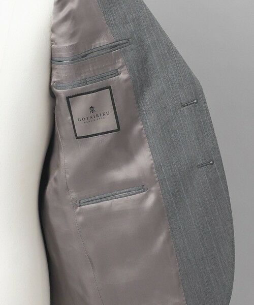 gotairiku / ゴタイリク セットアップ | 【御幸毛織】ドライスピナーツイルストレッチスーツ_グレーストライプ | 詳細10