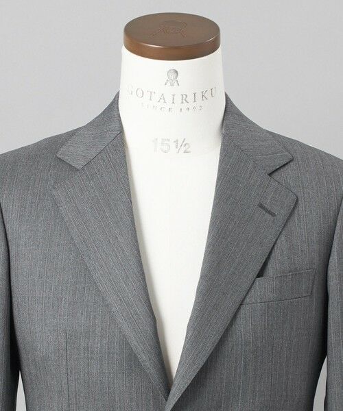 gotairiku / ゴタイリク セットアップ | 【御幸毛織】ドライスピナーツイルストレッチスーツ_グレーストライプ | 詳細3
