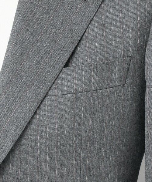 gotairiku / ゴタイリク セットアップ | 【御幸毛織】ドライスピナーツイルストレッチスーツ_グレーストライプ | 詳細4
