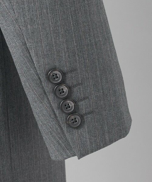 gotairiku / ゴタイリク セットアップ | 【御幸毛織】ドライスピナーツイルストレッチスーツ_グレーストライプ | 詳細5