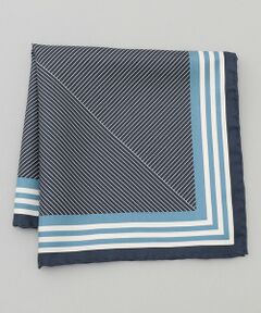 BERLUTI ハンカチ 100%シルク 黒・銀色 BERLUTI ハンカチ 100%シルク 黒・銀色