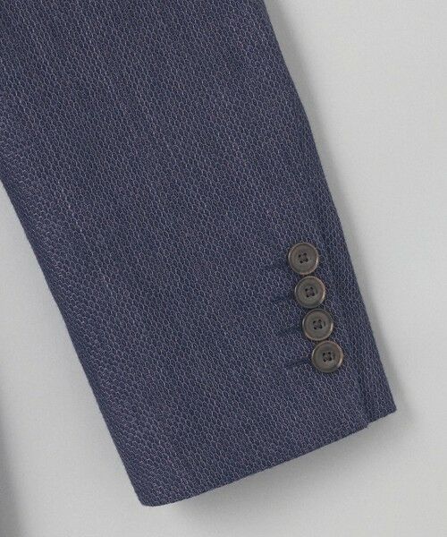 gotairiku / ゴタイリク テーラードジャケット | 【DORMEUIL】ドーメル HEXAGON リネン ジャケット_ネイビー | 詳細3