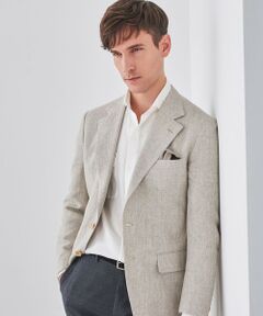 gotairiku / ゴタイリク テーラードジャケット | 【DORMEUIL】ドーメル HEXAGON リネン ジャケット_ベージュ