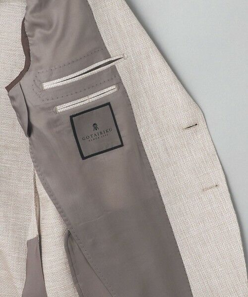 gotairiku / ゴタイリク テーラードジャケット | 【DORMEUIL】ドーメル HEXAGON リネン ジャケット_ベージュ | 詳細16