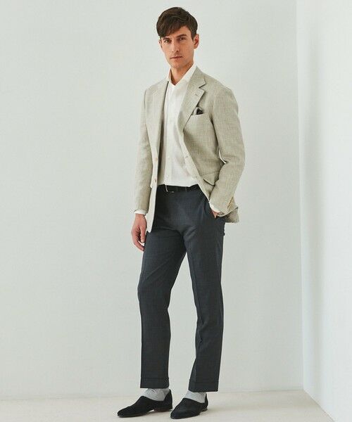 gotairiku / ゴタイリク テーラードジャケット | 【DORMEUIL】ドーメル HEXAGON リネン ジャケット_ベージュ | 詳細2