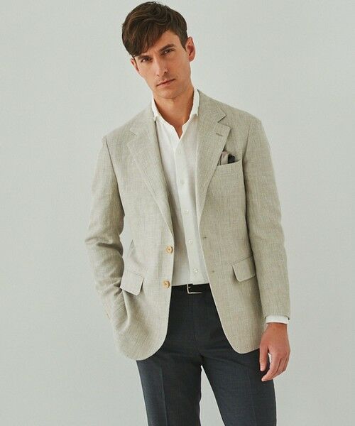 gotairiku / ゴタイリク テーラードジャケット | 【DORMEUIL】ドーメル HEXAGON リネン ジャケット_ベージュ | 詳細3