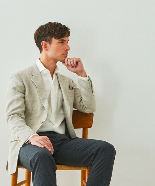 gotairiku / ゴタイリク テーラードジャケット | 【DORMEUIL】ドーメル HEXAGON リネン ジャケット_ベージュ | 詳細6