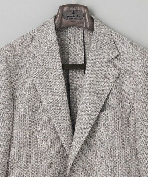 gotairiku / ゴタイリク テーラードジャケット | 【DORMEUIL】ドーメル HEXAGON リネン ジャケット_ライトグレー | 詳細2