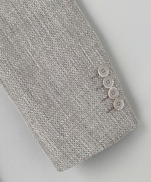 gotairiku / ゴタイリク テーラードジャケット | 【DORMEUIL】ドーメル HEXAGON リネン ジャケット_ライトグレー | 詳細3