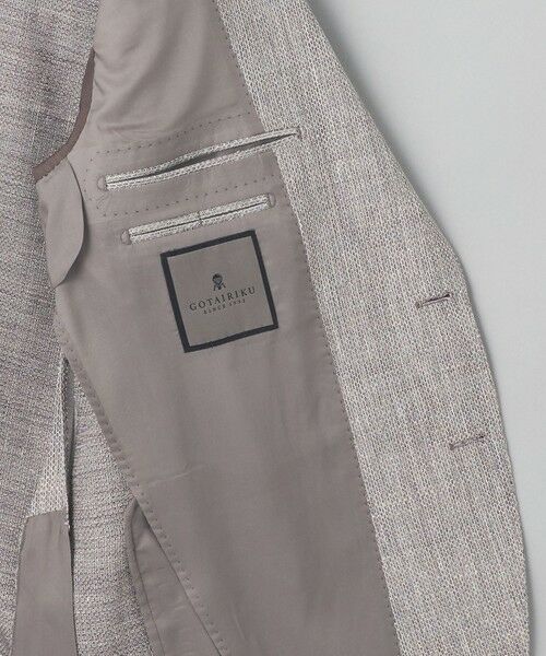 gotairiku / ゴタイリク テーラードジャケット | 【DORMEUIL】ドーメル HEXAGON リネン ジャケット_ライトグレー | 詳細9